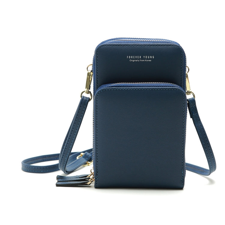 Ladies Mobile Phone Bag PU Vertical Large Capacity Mobile Phone Single-Shoulder Messenger Bag, PU(Black), PU(Pink), PU(Gray), PU(Orange), PU(Red), PU(Claret), PU(Purple), PU(Green), PU(Blue), PU(Dark Blue)