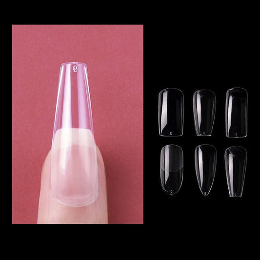 Nail Art Patch Ultra-Thin Seamless Finished Finished Removable Extended Fake Nail Patch, Full Stickers Transparent, Almond Transparent, Scrub Transparent, Half-posted Transparent, Water Drops Transparent, Ballet Transparent