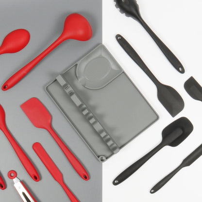 2 in 1 Kitchen Silicone Spoon Holder Shelf, Large (Gray), Medium (Gray), Medium (Black), Large (Red), Medium (Red), Large (Blue), Medium (Blue), Large (Orange), Medium (Orange), Large (Green), Medium (Green)