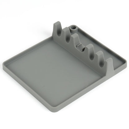 2 in 1 Kitchen Silicone Spoon Holder Shelf, Large (Gray), Medium (Gray), Medium (Black), Large (Red), Medium (Red), Large (Blue), Medium (Blue), Large (Orange), Medium (Orange), Large (Green), Medium (Green)