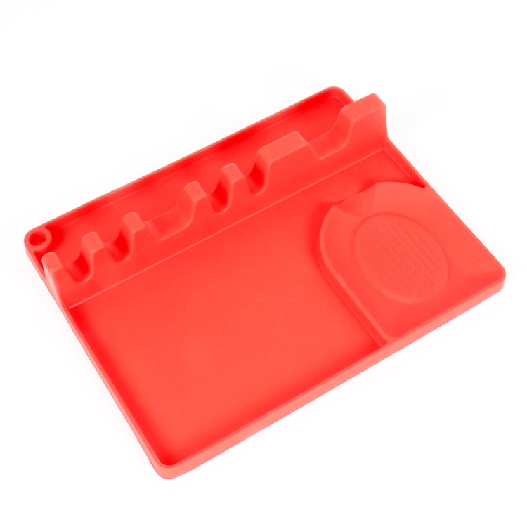 2 in 1 Kitchen Silicone Spoon Holder Shelf, Large (Gray), Medium (Gray), Medium (Black), Large (Red), Medium (Red), Large (Blue), Medium (Blue), Large (Orange), Medium (Orange), Large (Green), Medium (Green)