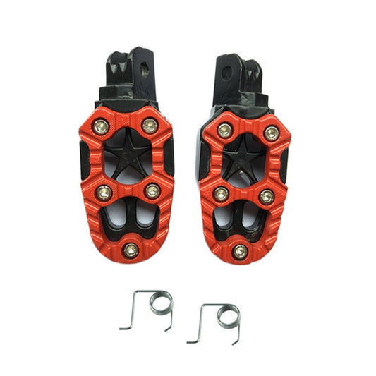 Motorcycle Modified Aluminum Alloy Foot Pedal Accessories, Red, Black, Silver, Blue, Yellow, Orange, Purple