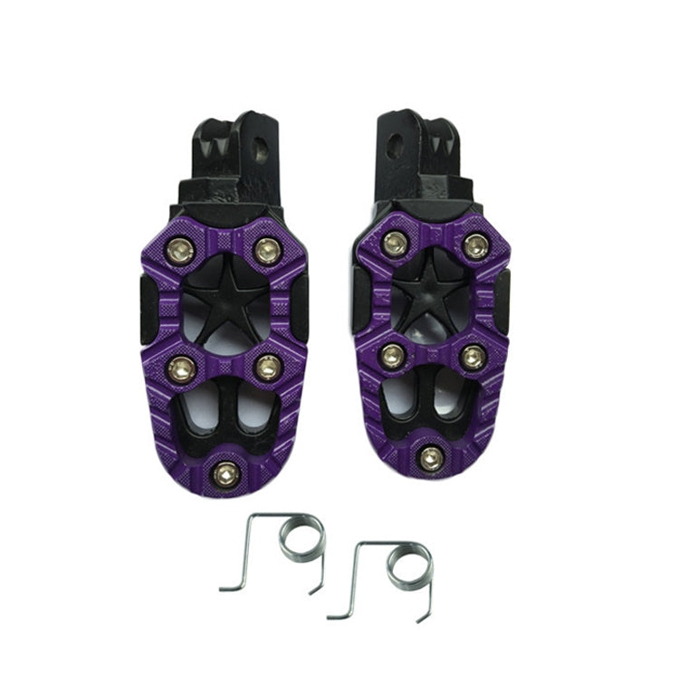 Motorcycle Modified Aluminum Alloy Foot Pedal Accessories, Red, Black, Silver, Blue, Yellow, Orange, Purple