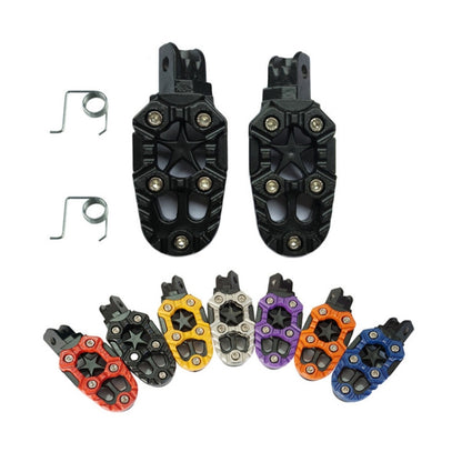 Motorcycle Modified Aluminum Alloy Foot Pedal Accessories, Red, Black, Silver, Blue, Yellow, Orange, Purple