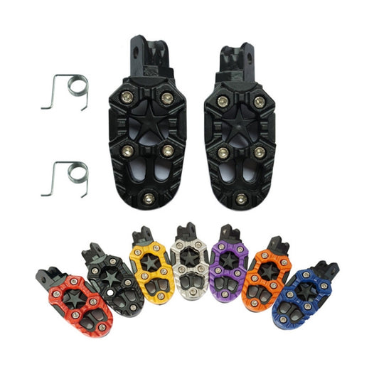 Motorcycle Modified Aluminum Alloy Foot Pedal Accessories, Red, Black, Silver, Blue, Yellow, Orange, Purple