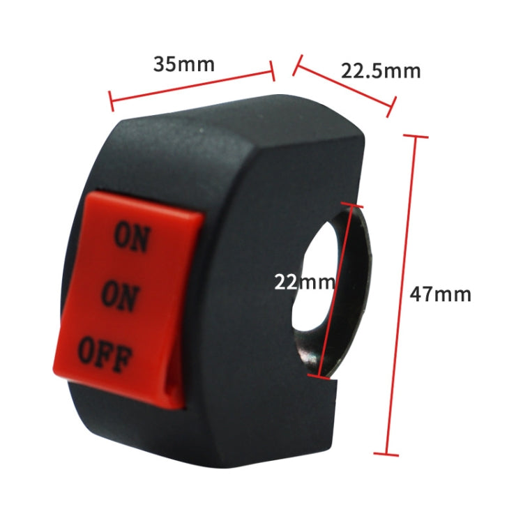 10 PCS Modified Motorcycle Off-Road Accessories Handlebars 1 In 2 Out Headlights Spotlights Far Near Light Switches, Far Near Light Switches