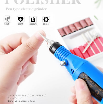 Mini Electrical Nail Grinding Machine USB Portable Electrical Grinder Set, USB Green