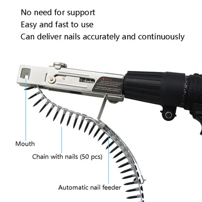 JieLi Chain Belt Screw Converter Electric Screwdriver On Gypsum Board Tool, Electric Screwdriver With 50 Chains Strap