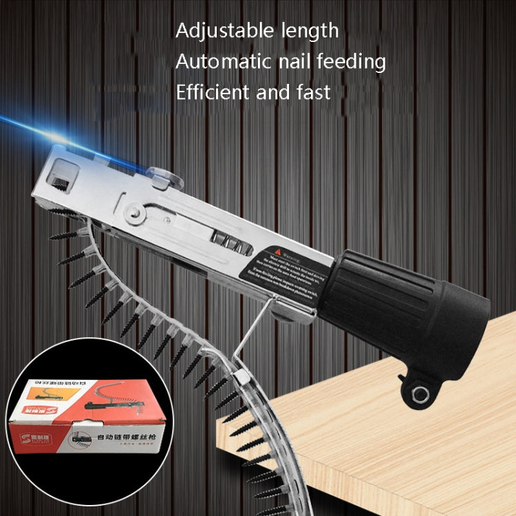 JieLi Chain Belt Screw Converter Electric Screwdriver On Gypsum Board Tool, Electric Screwdriver With 50 Chains Strap