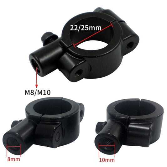 6 PCS Motorcycle Modification Accessories Handlebar Mirror Holder, M8 22mm Black, M8 22mm Silver, M10 22mm Black, M10 22mm Silver, M10 25mm Black, M10 25mm Silver, M8 25mm Black, M8 25mm Silver
