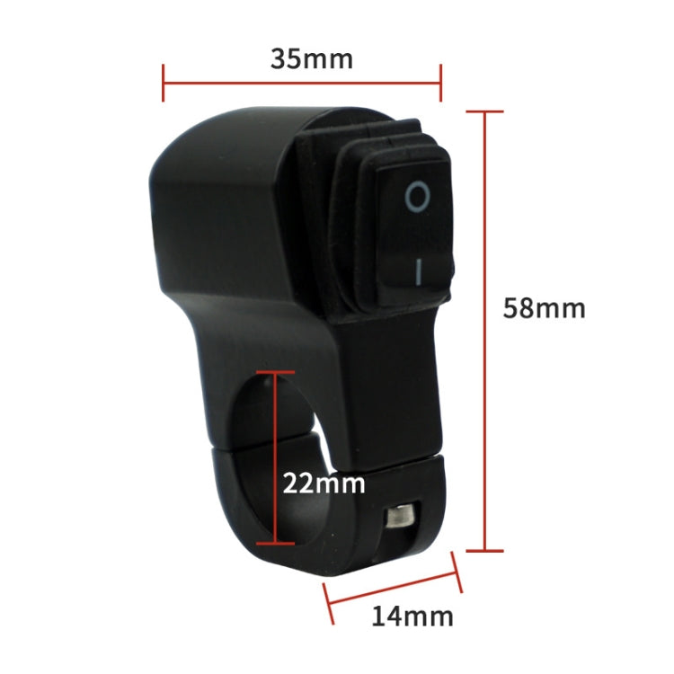 Motorcycle Aluminum Alloy Waterproof Headlight Switch Modification Breakdown Switch, Headlight Switch