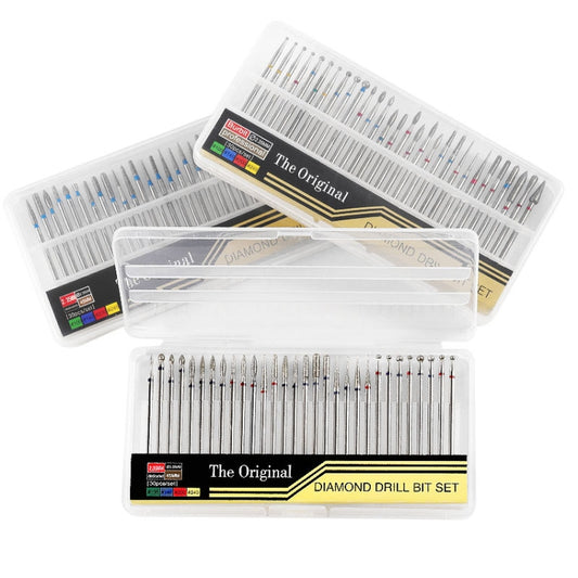 30 Pieces Nail Grinding Heads Set Gold Grinding Heads Nail Remover Tool Set, A Type, B Type, C Type
