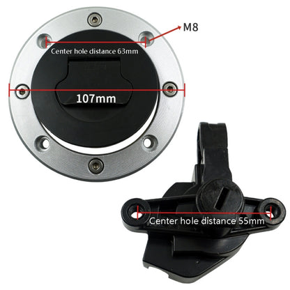 Motorcycle Modification Set Lock Fuel Tank Cover Electric Door Lock Suitable For Suzuki GSF600 / GSF1200, For Suzuki GSF600