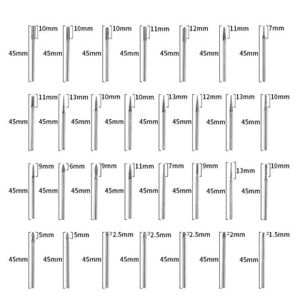 30 Sticks Diamond Nail Polish Heads Set Crystal Phototherapy And Grinding Machine Accessories Tools