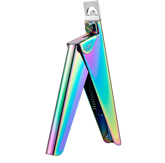 Nail Word Cut French U-Shaped Cut Fake Nail Cut Stainless Steel Nail Knife, Color Classification: Silver, Colorful Titanium 1, Golden, Silver, Electrophoretic Black, Electrophoretic Rose Red, Colorful Titanium 2