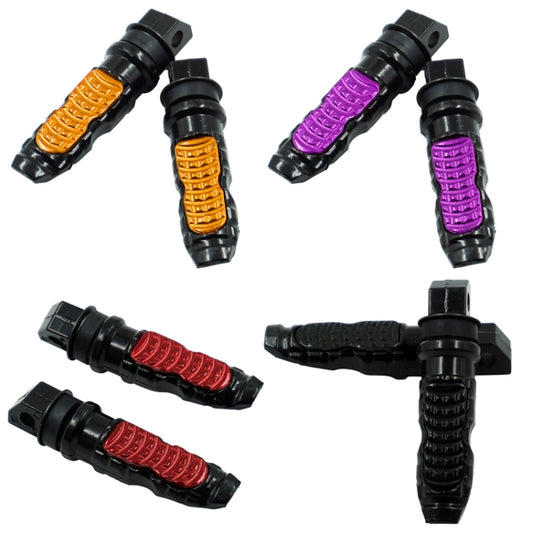 Motorcycle Off-Road Car Accessories Modified Aluminum Alloy Non-Slip Foot Pedal, Black, Orange, Purple, Red