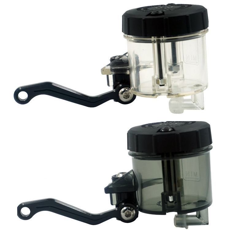 Motorcycle Modified Fittings Front Brake Oil Liquid Oil Cup Direct Pump Large Capacity Universal Oil Pot, (Black), (Transparent)