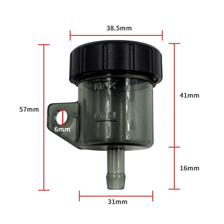 2 PCS Motorcycle Modification Accessories Off-Road Vehicle Large Displacement Straight Pump Transparent Oil Cup Brake Pump Modified Oil Pot, Straight Brown, Straight Red, Straight Blue, Straight Transparent, Straight Black, Oblique Black