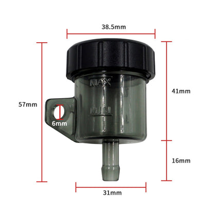 2 PCS Motorcycle Modification Accessories Off-Road Vehicle Large Displacement Straight Pump Transparent Oil Cup Brake Pump Modified Oil Pot, Straight Brown, Straight Red, Straight Blue, Straight Transparent, Straight Black, Oblique Black