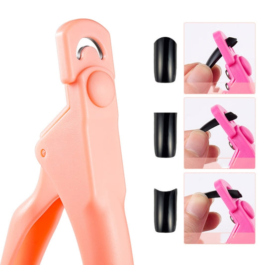 Nail Scissors U-Shaped Scissors DIY French Nail Fake Nail Scissors, Specification: Light Blue, Black, Rose Red, Blue With Hood, Black With Hood, Orange With Hood, Rose Red With Hood, Light Blue