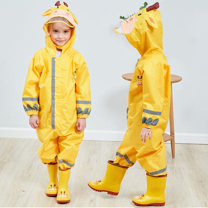 Children One-Piece Raincoat Boys And Girls Lightweight Hooded Poncho, S, L, M