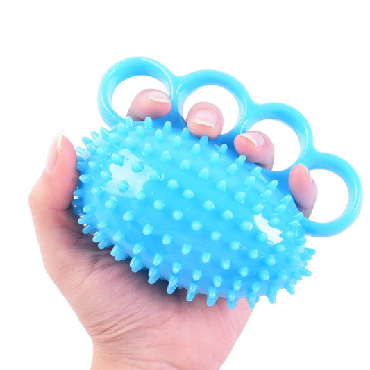 TPR Grip Ball Rehabilitation Hemiplegia Stroke Massage Finger Ball, Specification: Four Fingers, Four Fingers, Two Finger, 6cm (Yellow), 6.5cm 20 Pounds (Light Blue), 6cm With Rope (Light Blue), 5.5cm With Rope (Gray)