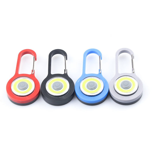 3 PCS Mini Carabiner COB Flashlight Outdoor Portable Keychain Night Fishing Light Random Colour Delivery, Red, Blue, Black, Gray