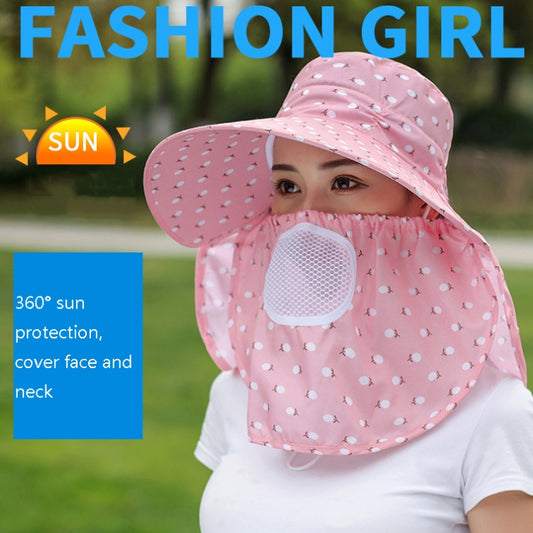 2 PCS Cherry Printing Isolation Cap Sunscreen Face-Covering Outdoor Travel Hat Cap, Half Cherry (Purple), Full Cherry (Blue), Full Cherry (Purple), Full Cherry (Apricot Pink), Full Cherry (Lotus Pink), Full Cherry (Rose Red), Full Cherry (Orange Pink)�...