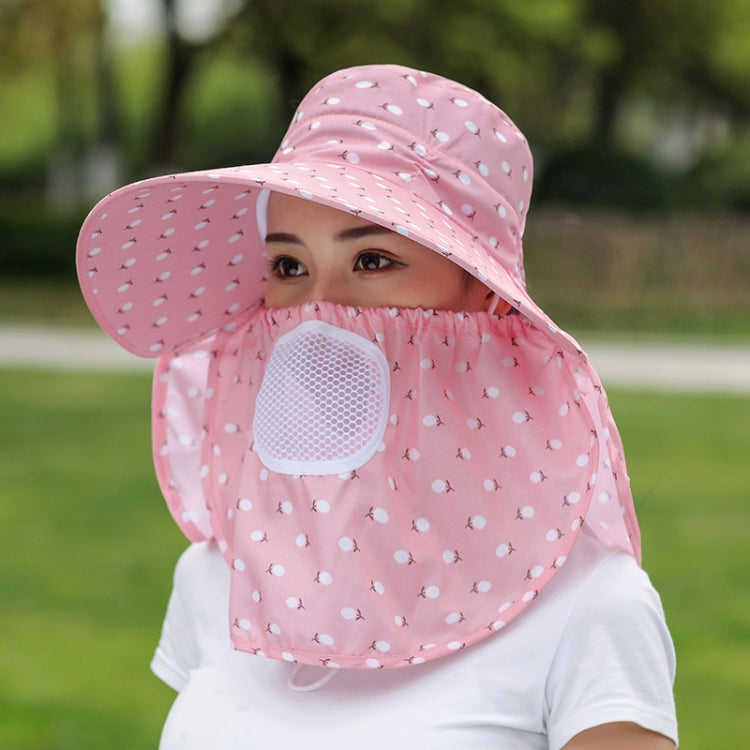 2 PCS Cherry Printing Isolation Cap Sunscreen Face-Covering Outdoor Travel Hat Cap, Half Cherry (Purple), Full Cherry (Blue), Full Cherry (Purple), Full Cherry (Apricot Pink), Full Cherry (Lotus Pink), Full Cherry (Rose Red), Full Cherry (Orange Pink)�...