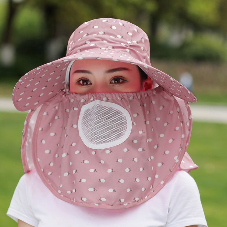 2 PCS Cherry Printing Isolation Cap Sunscreen Face-Covering Outdoor Travel Hat Cap, Half Cherry (Purple), Full Cherry (Blue), Full Cherry (Purple), Full Cherry (Apricot Pink), Full Cherry (Lotus Pink), Full Cherry (Rose Red), Full Cherry (Orange Pink)�...