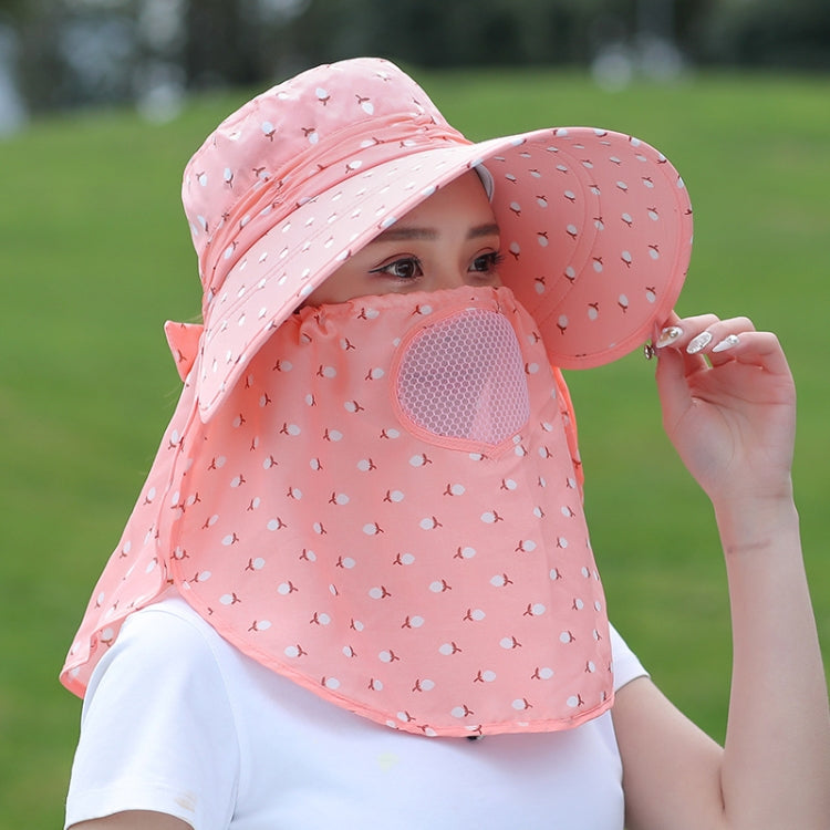 2 PCS Cherry Printing Isolation Cap Sunscreen Face-Covering Outdoor Travel Hat Cap, Half Cherry (Purple), Full Cherry (Blue), Full Cherry (Purple), Full Cherry (Apricot Pink), Full Cherry (Lotus Pink), Full Cherry (Rose Red), Full Cherry (Orange Pink)�...