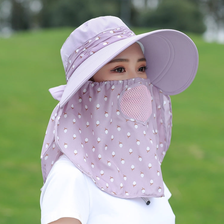 2 PCS Cherry Printing Isolation Cap Sunscreen Face-Covering Outdoor Travel Hat Cap, Half Cherry (Purple), Full Cherry (Blue), Full Cherry (Purple), Full Cherry (Apricot Pink), Full Cherry (Lotus Pink), Full Cherry (Rose Red), Full Cherry (Orange Pink)�...
