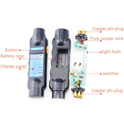 TS170E-Z 12V Car Resistance Trailer Plug Socket Trailer Tester Connector Recorder With 2 Conversion Heads EU Plug, TS170E-Z