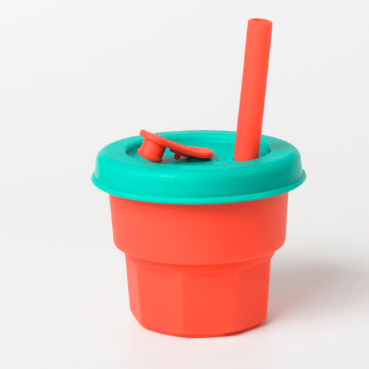 Children Silicone Straw Cups Drop And High Temperature Resistant Water Cups, Red Cup + Green Cover(300ml), Red Cup + Green Cover(400ml), Yellow Cup + Red Cover(300ml), Yellow Cup + Red Cover(400ml), Green Cup + Yellow Cover(300ml)����������������������...
