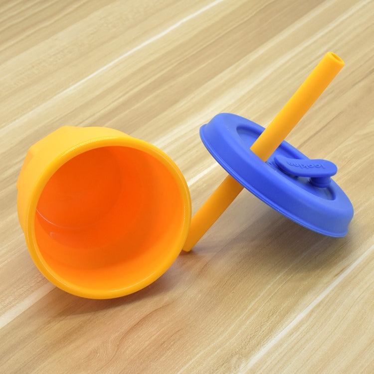 Children Silicone Straw Cups Drop And High Temperature Resistant Water Cups, Red Cup + Green Cover(300ml), Red Cup + Green Cover(400ml), Yellow Cup + Red Cover(300ml), Yellow Cup + Red Cover(400ml), Green Cup + Yellow Cover(300ml)����������������������...