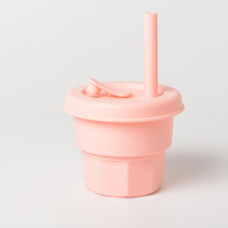 Children Silicone Straw Cups Drop And High Temperature Resistant Water Cups, Red Cup + Green Cover(300ml), Red Cup + Green Cover(400ml), Yellow Cup + Red Cover(300ml), Yellow Cup + Red Cover(400ml), Green Cup + Yellow Cover(300ml)����������������������...