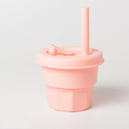 Children Silicone Straw Cups Drop And High Temperature Resistant Water Cups, Red Cup + Green Cover(300ml), Red Cup + Green Cover(400ml), Yellow Cup + Red Cover(300ml), Yellow Cup + Red Cover(400ml), Green Cup + Yellow Cover(300ml)����������������������...