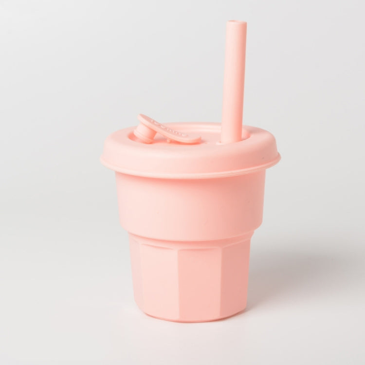 Children Silicone Straw Cups Drop And High Temperature Resistant Water Cups, Red Cup + Green Cover(300ml), Red Cup + Green Cover(400ml), Yellow Cup + Red Cover(300ml), Yellow Cup + Red Cover(400ml), Green Cup + Yellow Cover(300ml)����������������������...
