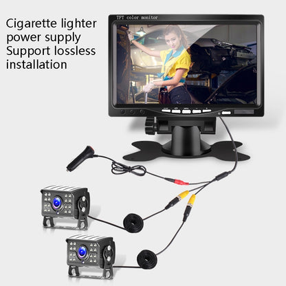Big Truck 7 Inch Display Night Vision Camera Reversing Monitoring System Car HD Inverted Video, Resolution:, 800 x 480, 1024 x 600