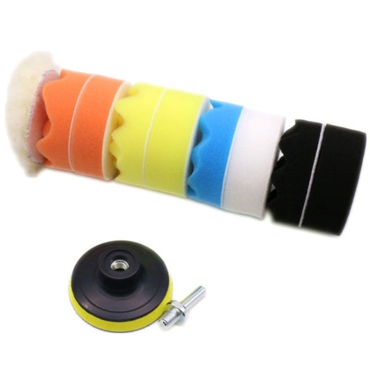 11 In 1 3-7 Inch Car Polishing and Waxing Sponge Plate Sponge Pad Set, 3 Inch, 4 Inch, 5 Inch, 6 Inch, 7 Inch