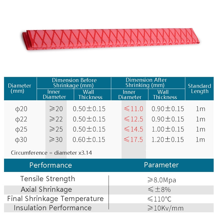 1m Fish Rod Heat Shrinkable Hand Handling Insulation Non-Slip Waterproof Sleeve
