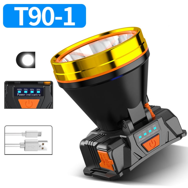 LED Night Fishing Charge Head Light Outdoor Camping Fishing Miner Light Searchlight Head-Mounted Flashlight With Charge Display, 32 Lamp Beads White Light, 32 Lamp Beads Yellow Light, 40 Lamp Beads White Light, 40 Lamp Beads Yellow Light