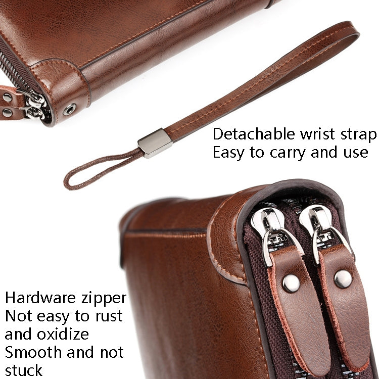 WEIXIER W88  Handbags Men Pu Hand Tested Handbags Multi-Function Wallet, Black, Brown