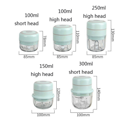 ZM-14 Household Mini Wireless Electric Garlic Masher, White 100ml, Green 100ml, Pink 100ml, High Cup White 250ml, High Cup Green 250ml, High Cup Pink 250ml, White Glass 300ml, Green Glass 300ml, Pink Glass 300ml, White High Cup 250ml + Small Cup 100ml�...