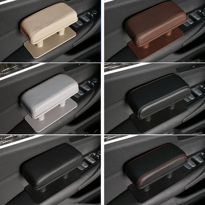 Car Arm Handle Seat Left Hand Elbow Tray Universal Leather Increasing Pad Central Armrest Box, Black+Black line, Beige, Brown, Gray, Black+White Line, Black+Red Line
