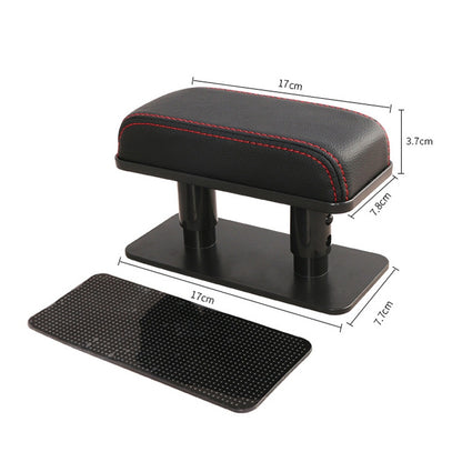 Car Arm Handle Seat Left Hand Elbow Tray Universal Leather Increasing Pad Central Armrest Box, Black+Black line, Beige, Brown, Gray, Black+White Line, Black+Red Line