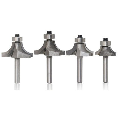4 PCS/Set Round Corner Woodworking Cutter Trimming Machine Alloy Cutter Head, 4 PCS/Set Alloy Cutter Head