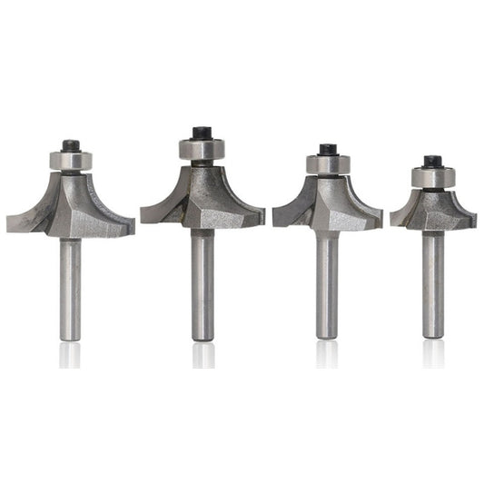 4 PCS/Set Round Corner Woodworking Cutter Trimming Machine Alloy Cutter Head, 4 PCS/Set Alloy Cutter Head