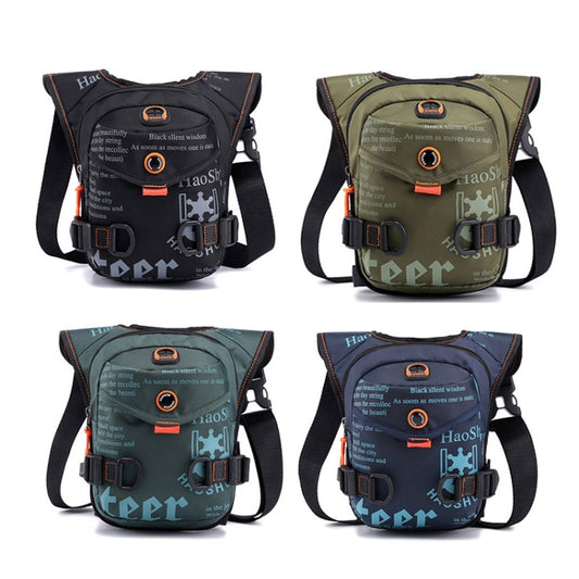 HaoShuai 5126 Outdoor Riding Leg Bag Multifunctional Sports Men Chest Bag Portable Waist Bag Messenger Bag, Navy Blue, Black, Army Green, Dark Green