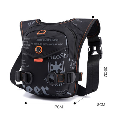 HaoShuai 5126 Outdoor Riding Leg Bag Multifunctional Sports Men Chest Bag Portable Waist Bag Messenger Bag, Navy Blue, Black, Army Green, Dark Green